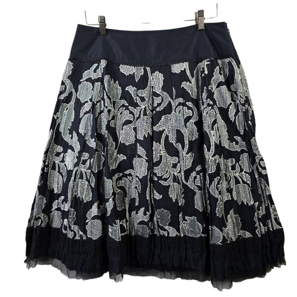 Nygard Black and White A-Line Skirt